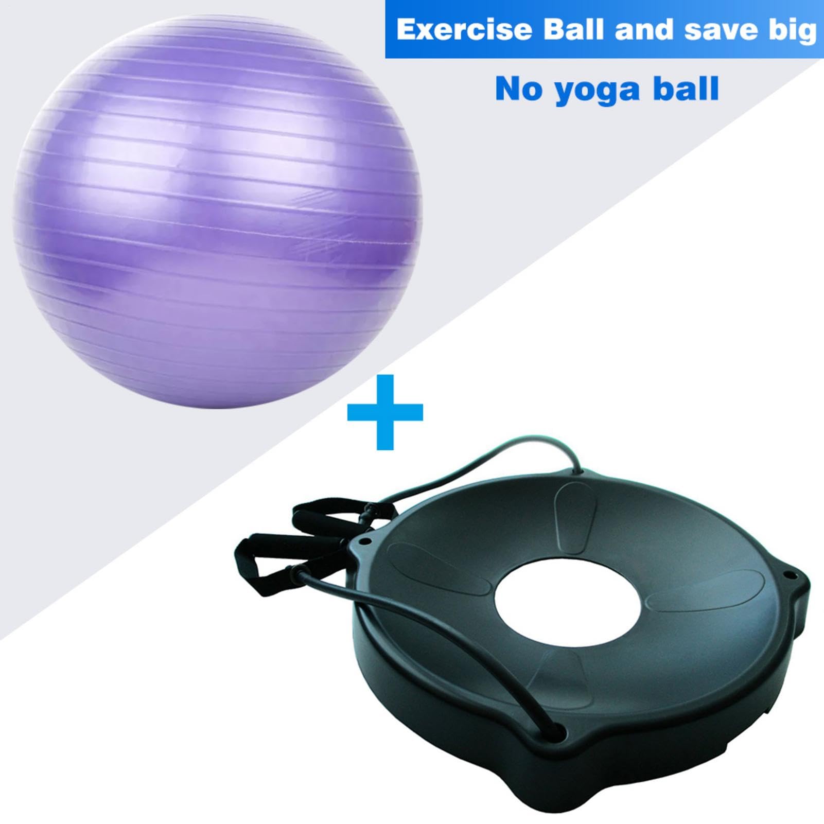 Non-Slip 1/2 Exercise Ball Base - Stability Support for Yoga & Balance Balls | Office Chair Workout Accessory for Home Gym, Yoga Studio & Office Fitness