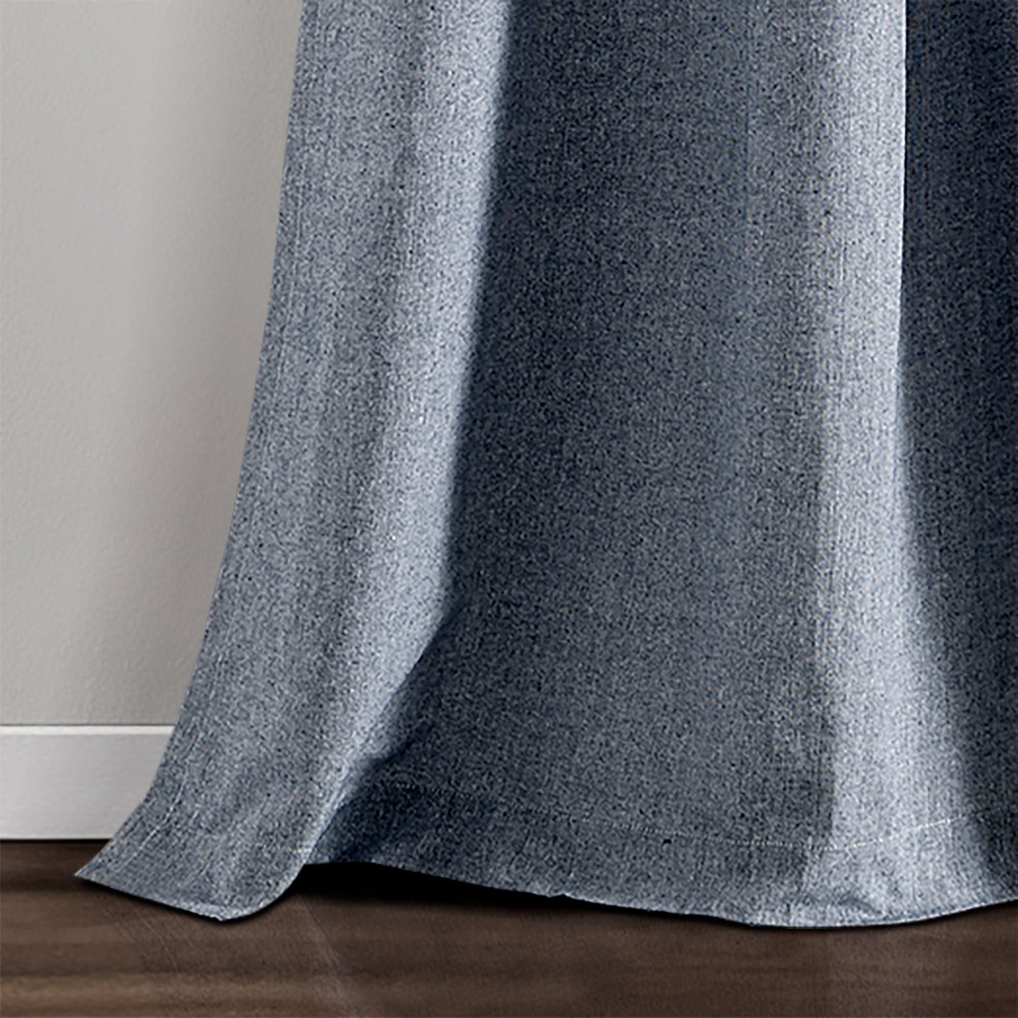 Farmhouse Style Button Stripe Yarn Dyed Woven Cotton Blend Curtain Panel Set - Light Filtering Window Treatments for Living Room, Bedroom & Dining Room