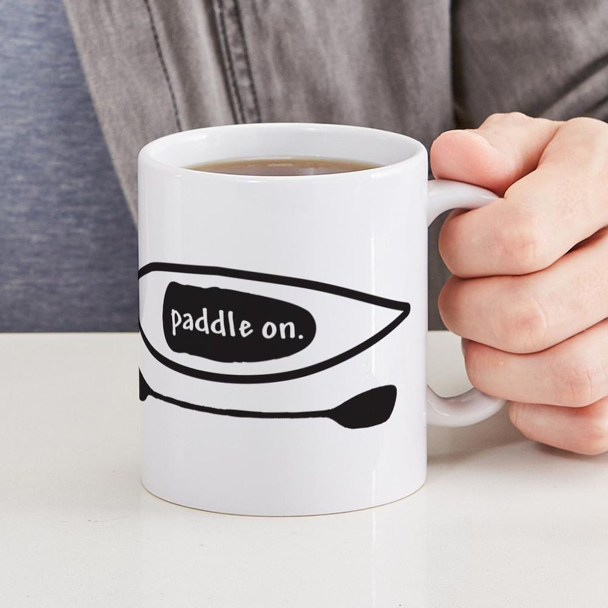 Paddle On Kayak Ceramic Coffee Mug - 11 oz (325 ml) by CafePress - Perfect for Kayaking, Camping & Outdoor Adventures