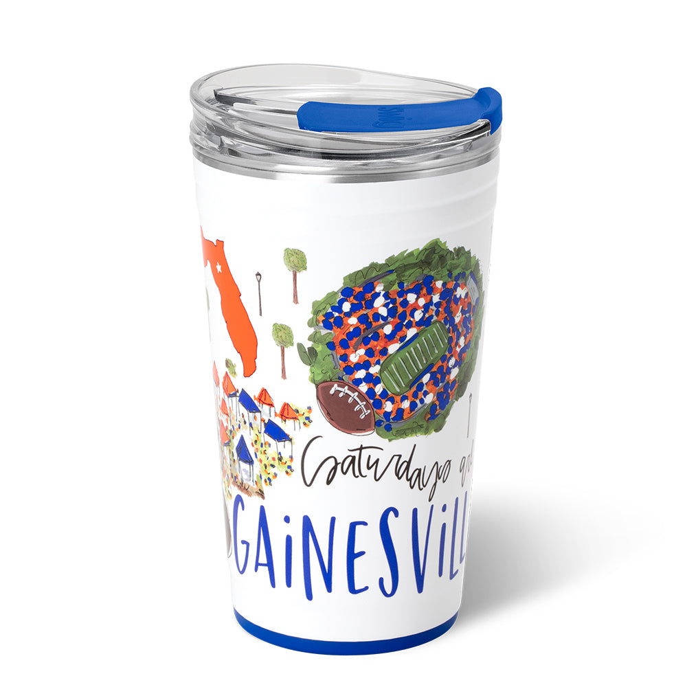 24oz Saturdays in Gainesville Party Cup - Durable Plastic Drinking Cup for Parties, Tailgates & Outdoor Events