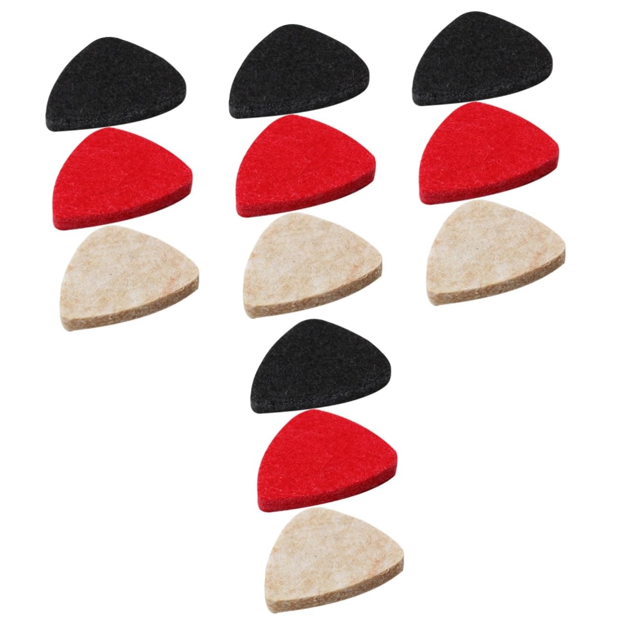 12-Pack Wool Felt Guitar Picks with Keychain - Soft Ukulele & Bass Plectrums, Durable Guitar Stand Hook - Portable Felt Picks for Acoustic/Electric Guitar Accessories - Perfect for Practice, Performances & Music Lovers
