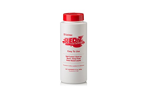 Safetec Red Z Spill Control Solidifier - 15 oz. Shaker Top Bottle (12 Bottles/Case) | Fast-Acting Absorbent for Oil, Chemical & Hazardous Liquid Spills | Ideal for Workshops, Garages & Industrial Use