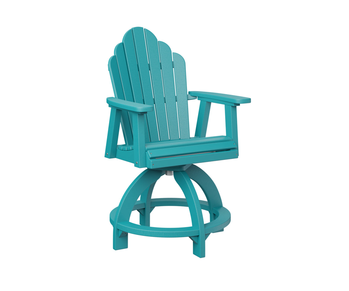 Berlin Gardens Cozi Back Swivel Counter Chair - Adjustable Height Bar Stool with Padded Seat for Kitchen Island, Breakfast Nook & Home Bar - Comfortable Modern Dining Furniture