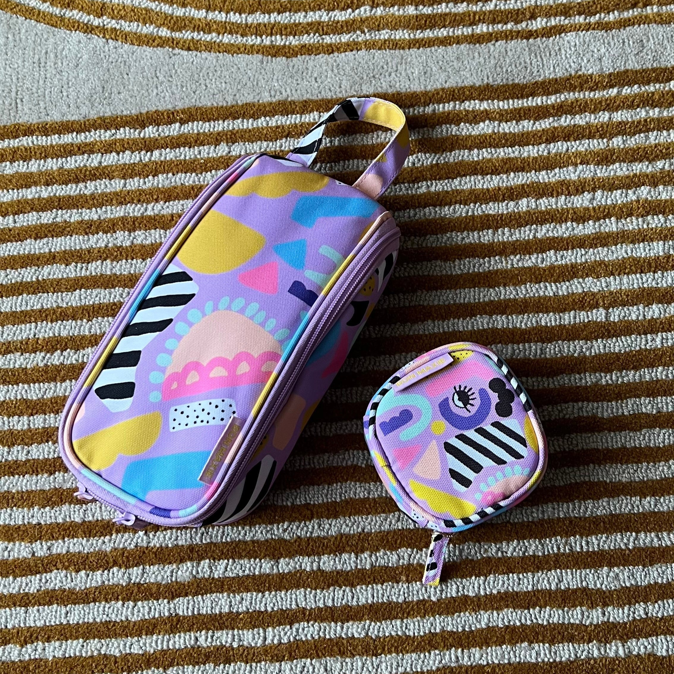Elegant Travel Jewelry Case - Eye Love Purple | Portable Jewelry Organizer for Women | Perfect for Vacations, Business Trips & Daily Use