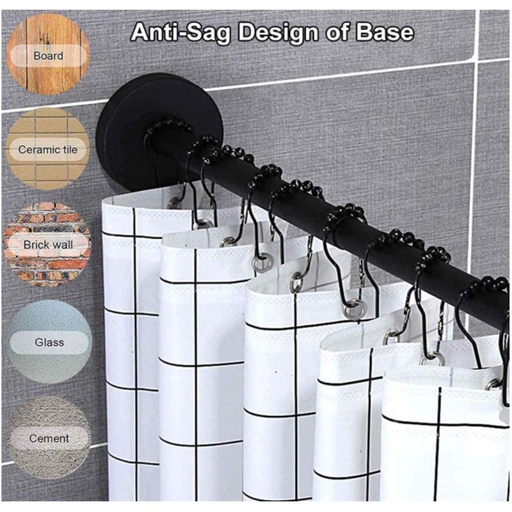 Adjustable L-Shaped Stainless Steel Shower Curtain Rod - No Drilling Corner Shower Rail for Bathroom (70-95×120-165cm) - Perfect for Small Spaces & Corner Showers