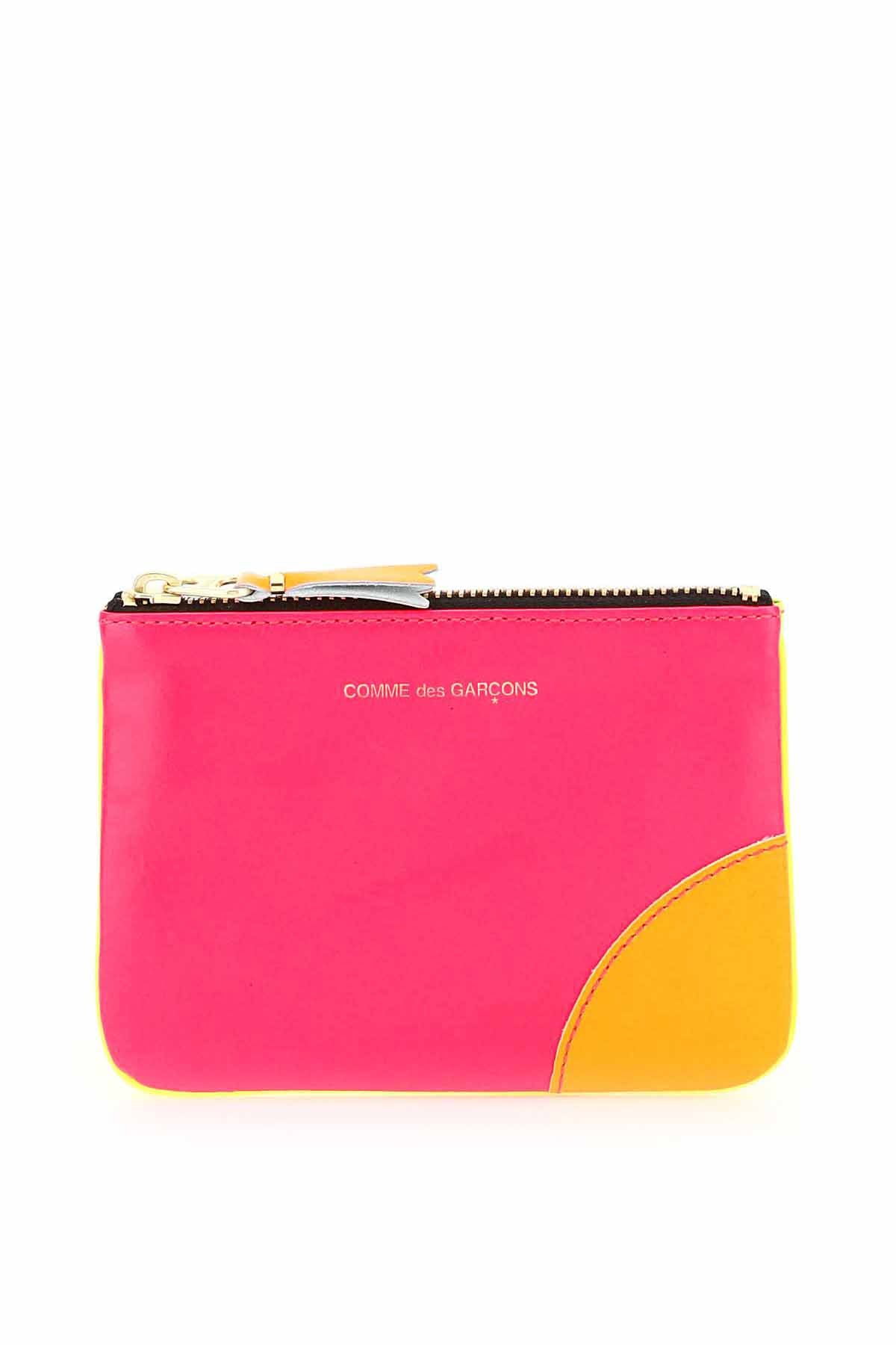 Comme des Garcons Fluorescent Mini Wallet Pouch - Stylish & Compact for Everyday Use, Travel, and Parties