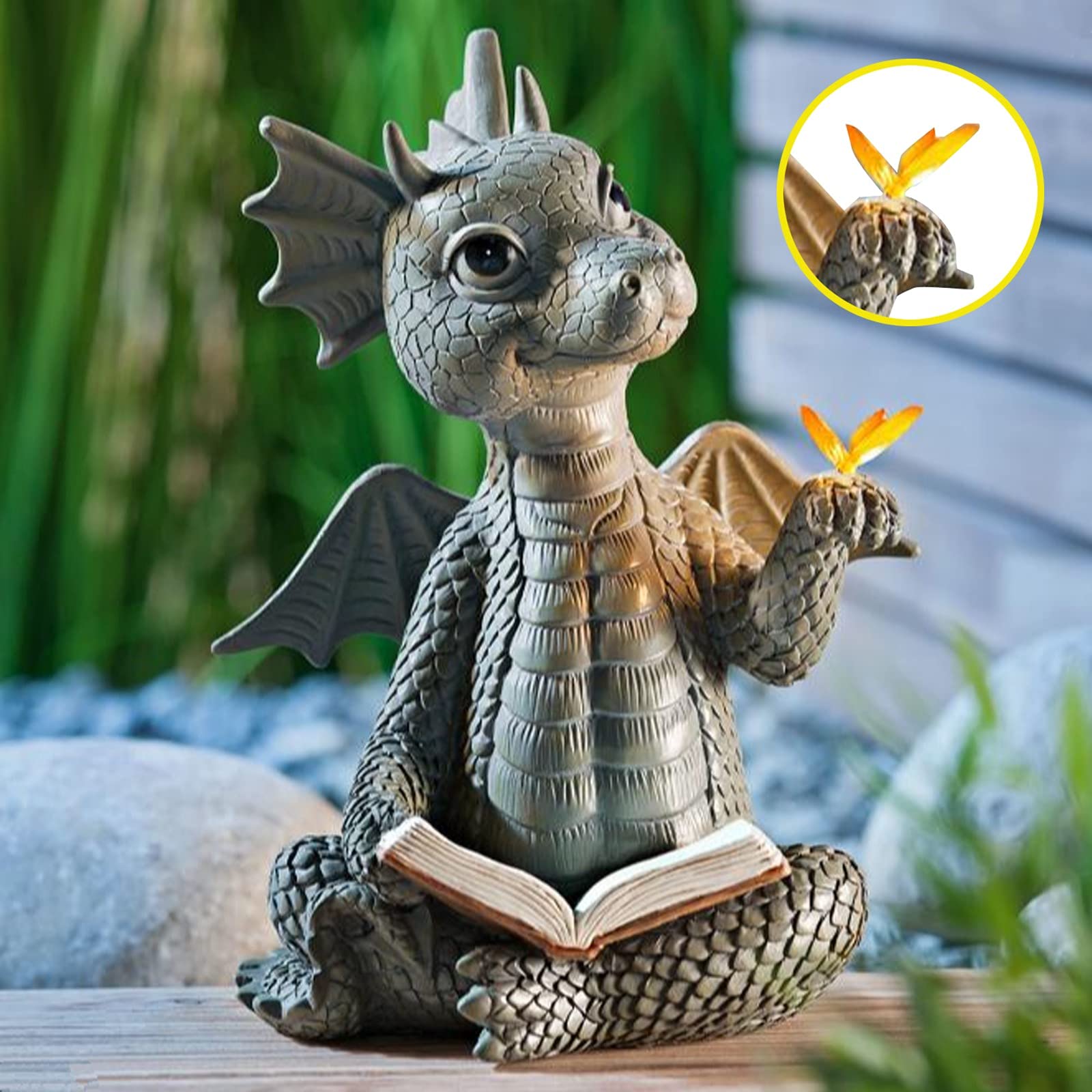 Dinosaur Resin Figurines - Home & Garden Decor Statues for Reading Nooks, Outdoor Ornaments, and Crafts | Perfect for Bookshelves, Patios, and DIY Projects