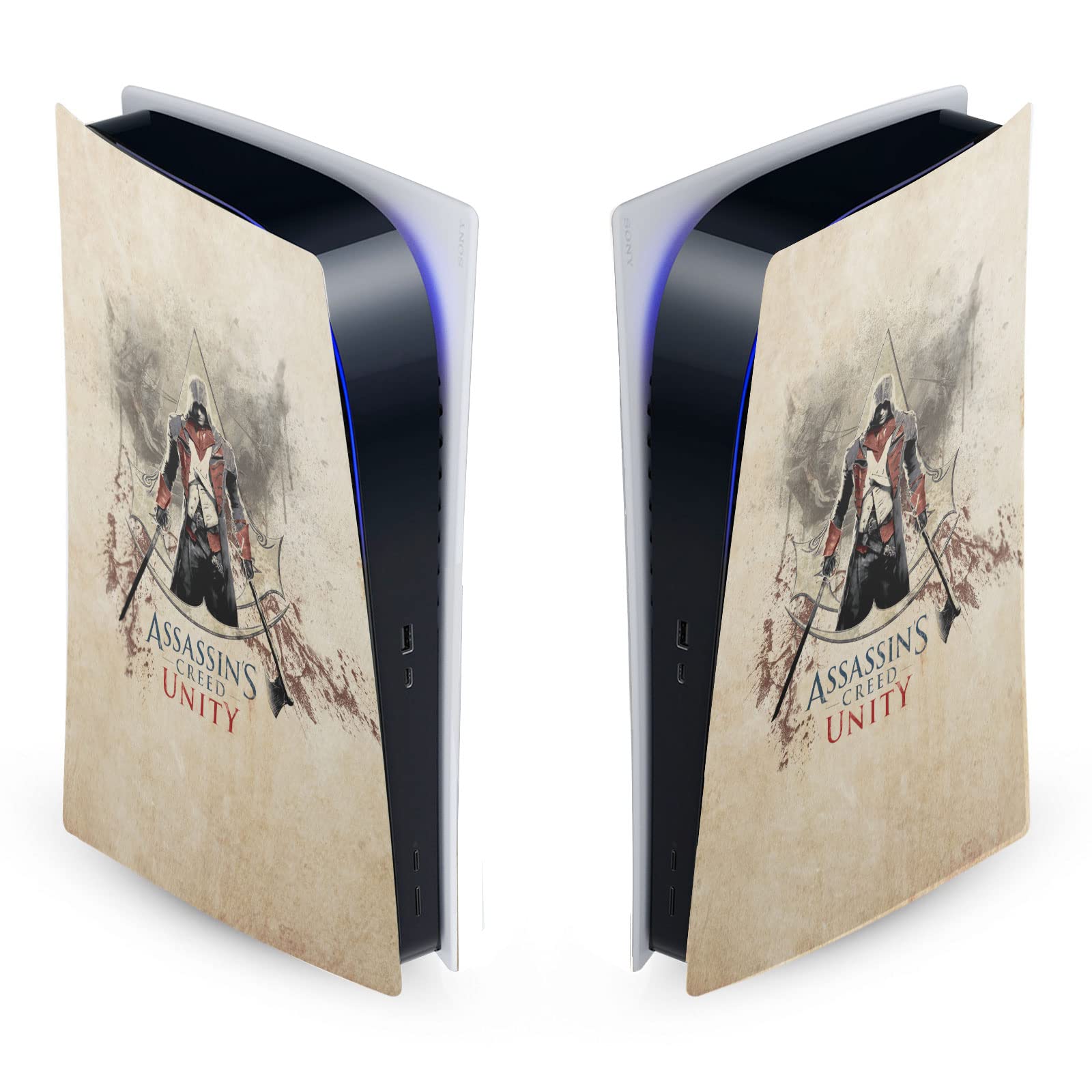 Officially Licensed Assassin's Creed Arno Dorian Unity Vinyl Faceplate Sticker for Sony PS5 Digital Edition - Gaming Skin Decal Cover - Perfect for PS5 Console Protection & Customization