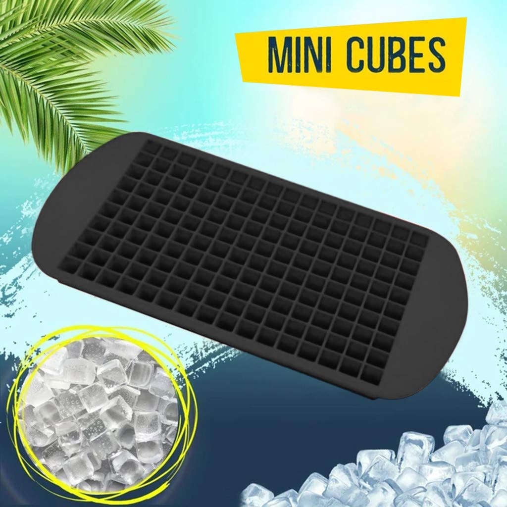 160 Mini Ice Cube Tray - Small Silicone Ice Cube Mold for Cocktails, Whiskey & Beverages - Perfect for Home Bars, Parties & Kitchen Use