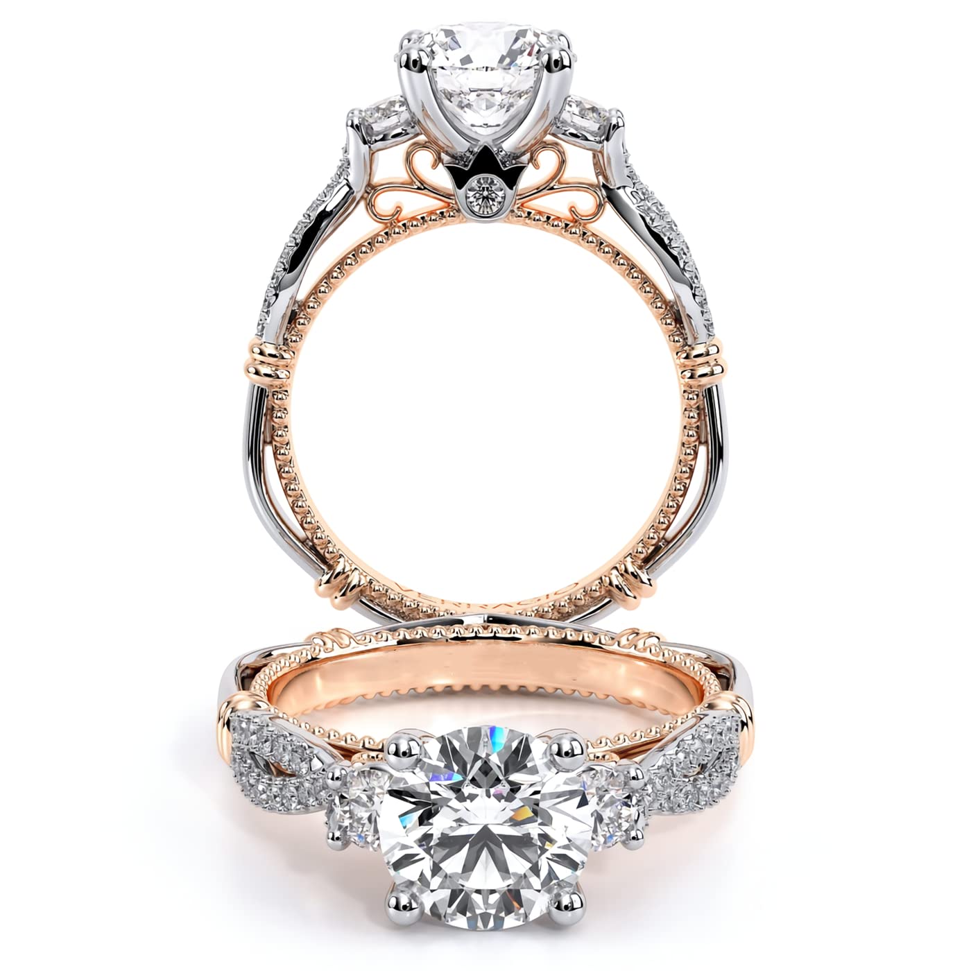 1.35 Carat Vintage 3 Stone Moissanite Engagement Ring for Women - 10K/14K/18K Gold or Platinum Plated Silver Wedding Band - Perfect for Proposals, Anniversaries & Special Occasions