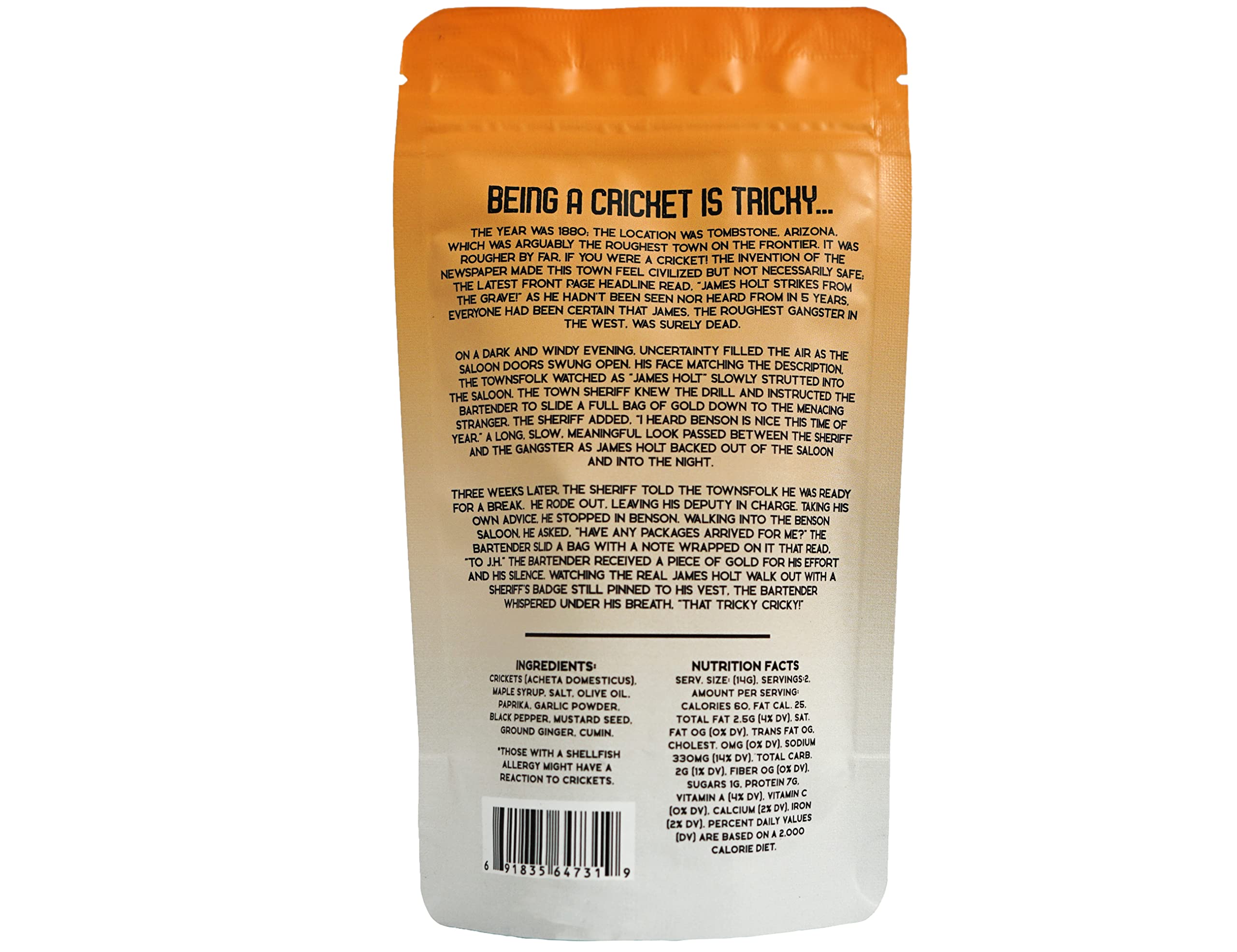 Crunchy BBQ Flavored Edible Cricket Snacks - High Protein, Low Carb Healthy Gourmet Snacks - USA Grown Sustainable Protein Source - Perfect for Hiking, Camping & Keto Diet - 1 Oz Pack