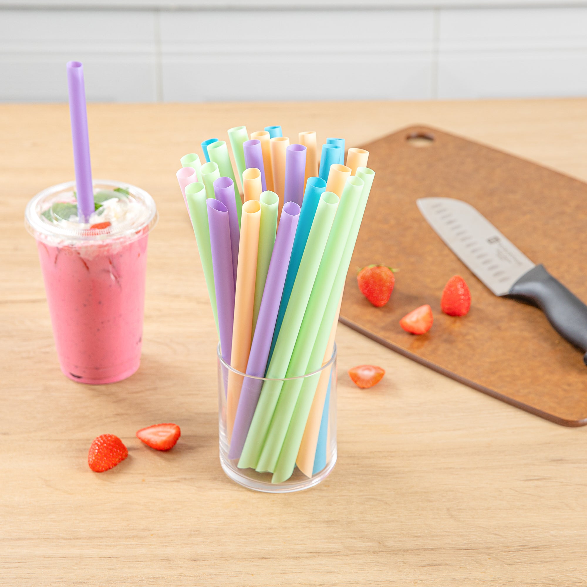 Eco-Friendly PLA Plastic Straws - 1000 Count Box, Compostable, Pointed Tips for Smooth Drinking | Perfect for Parties, Restaurants & Sustainable Living
