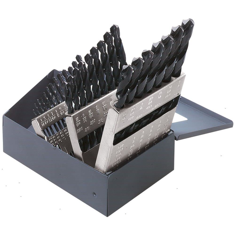 29-Piece Klein Tools 53000 High-Speed Steel Regular-Point Drill Bit Set for Metal, Wood & Plastic - Perfect for DIY Projects, Home Repairs & Professional Use
