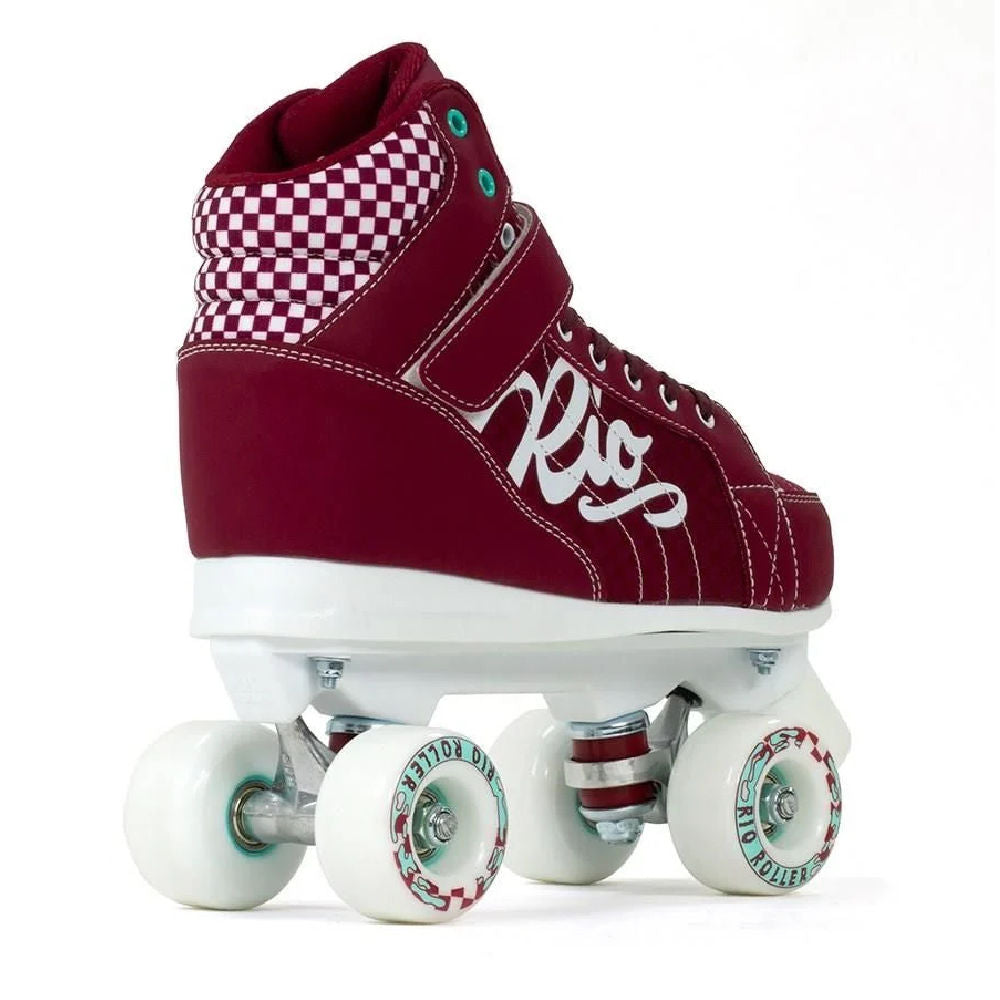 Rio Mayhem II Red Roller Skates - Women's Adjustable Quad Skates for Outdoor & Indoor Skating, Rink, Fitness & Roller Derby