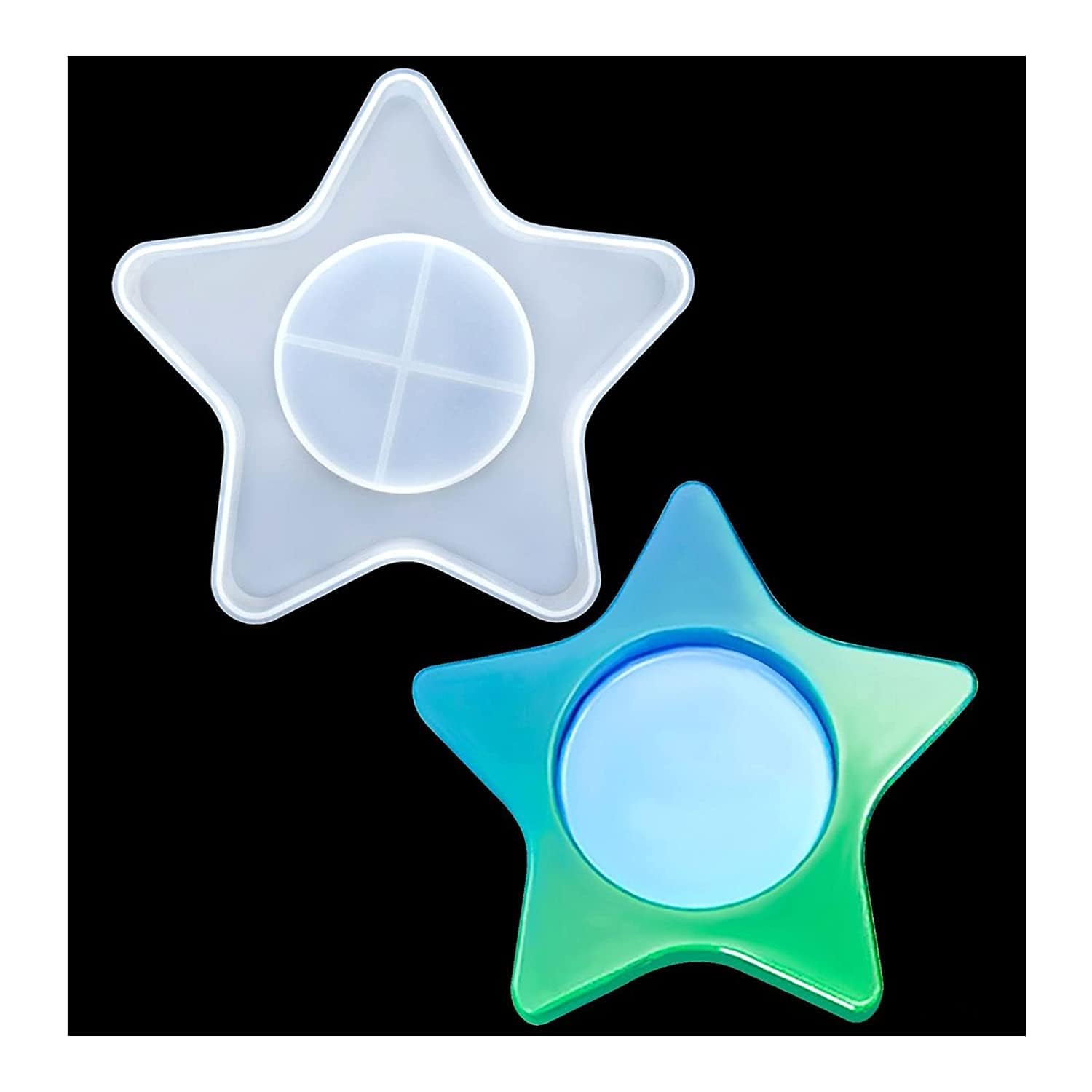 SODEE® Star Tealight Candle Holder - Resin Silicone Mold for DIY Candle Making, Home Decor, Wedding & Party Decorations