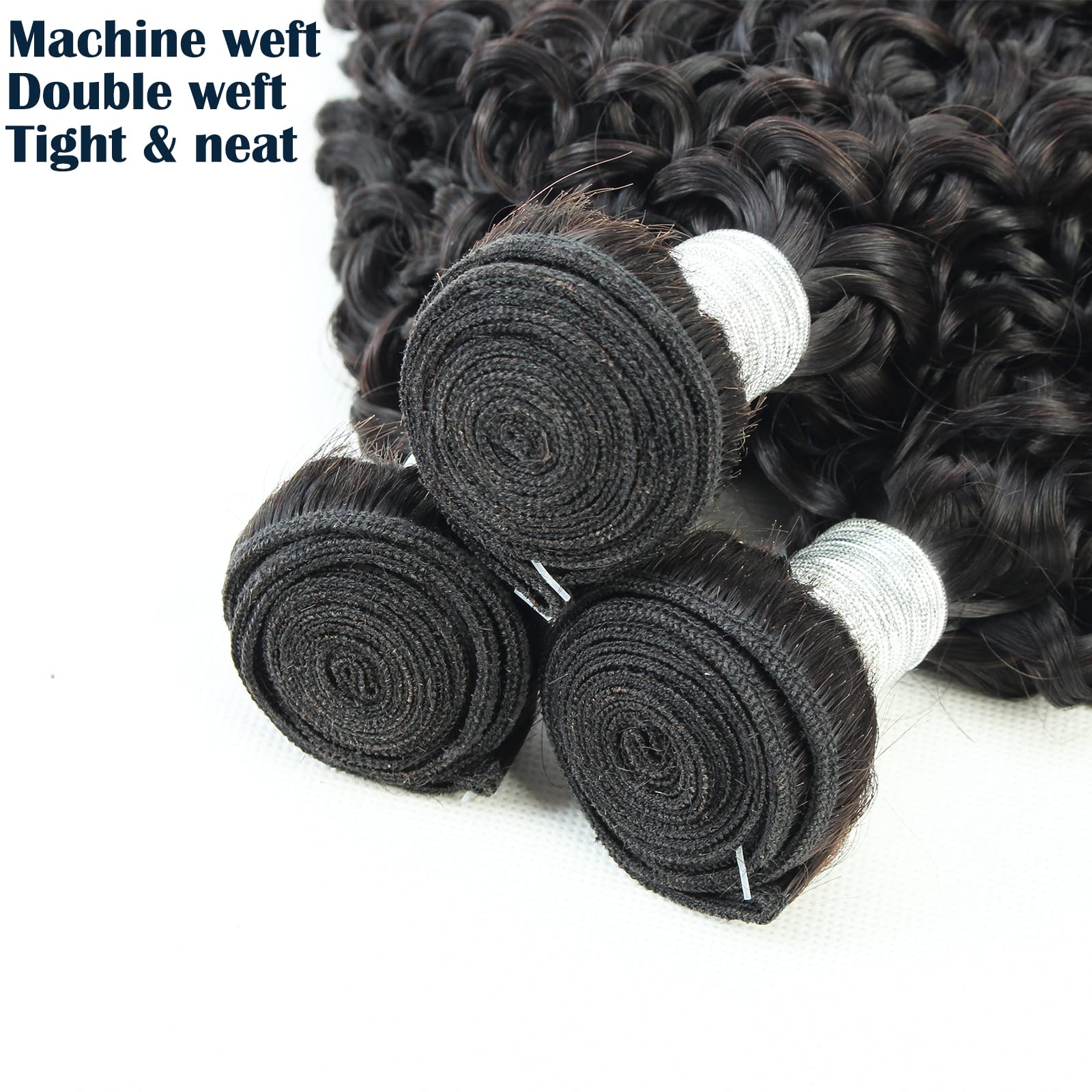 12A Brazilian Human Hair Bundles 22 24 26 Inch - 100% Unprocessed Remy Hair Extensions with Jerry Curl for Natural Look - Perfect for Weaving, Styling, and Special Occasions