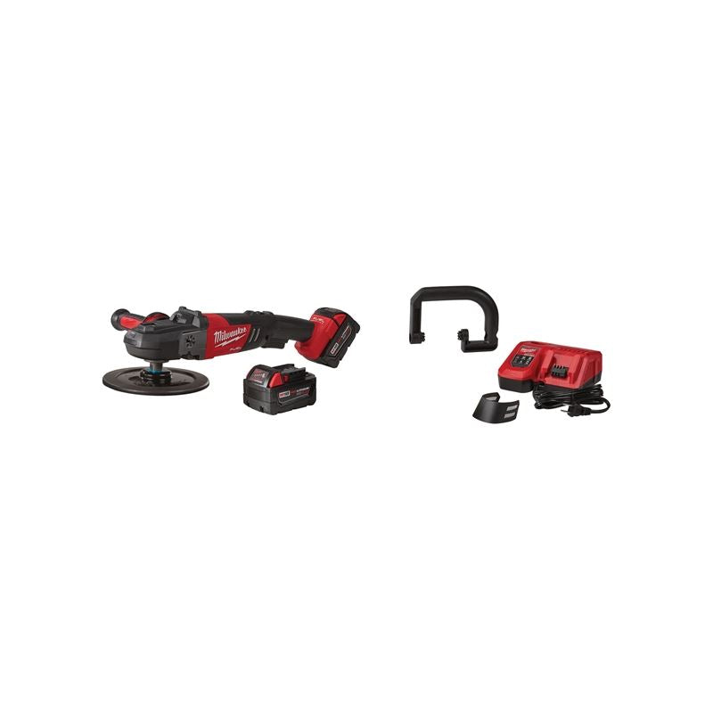M18 FUEL 18V Lithium-Ion Brushless Cordless 7-Inch Variable Speed Polisher Kit (2738-22) - Perfect for Car Detailing, Boat Polishing & Surface Restoration