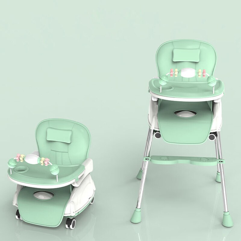 Best Baby High Chair with Removable Tray - Adjustable Height & Foldable for Easy Storage - Perfect for Feeding, Playtime & Learning at Home or Restaurant