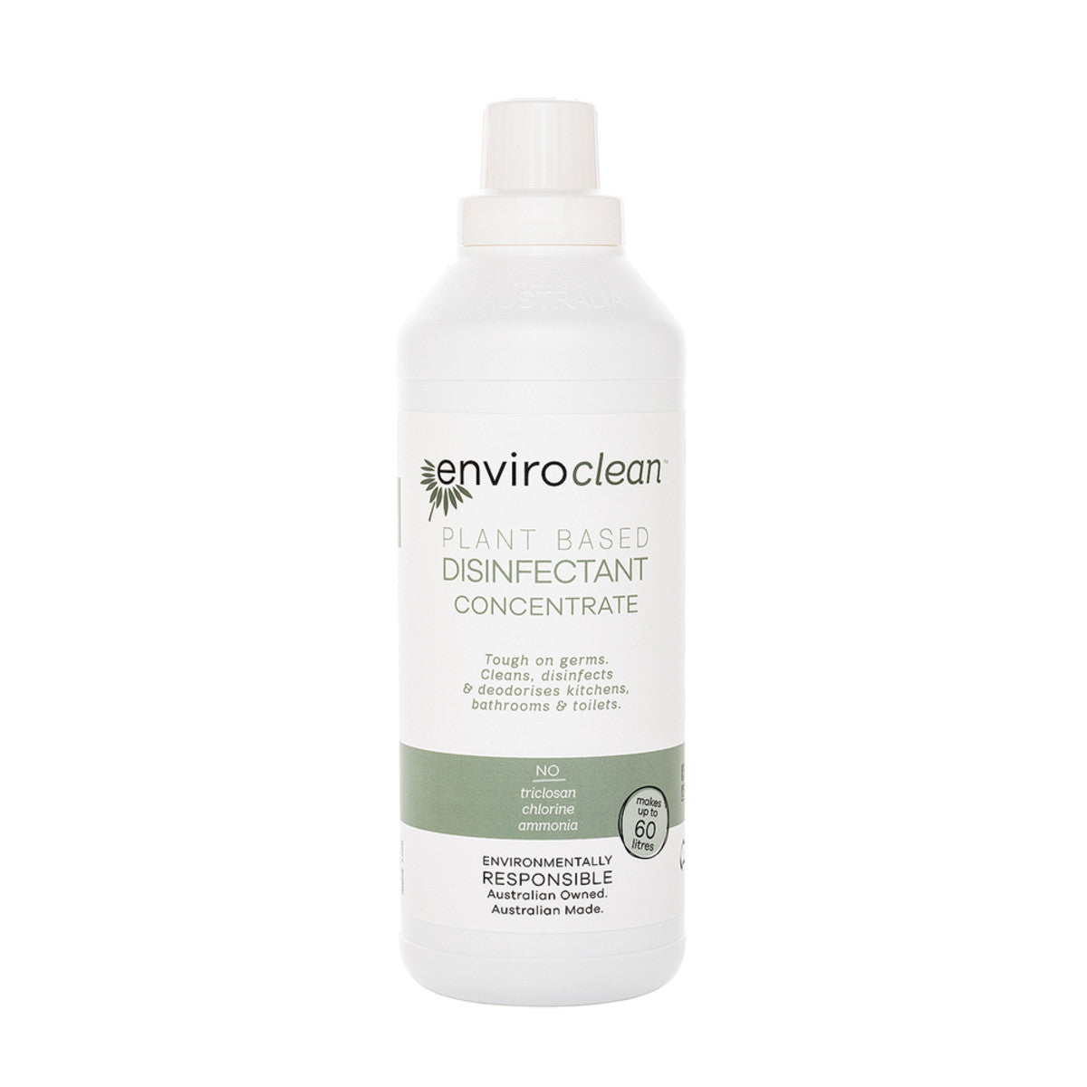 ENVIROCLEAN Plant-Based Disinfectant Concentrate 1L - Eco-Friendly Cleaning Solution for Home, Office & Healthcare | Kills 99.9% Germs & Viruses | Safe for Pets & Kids