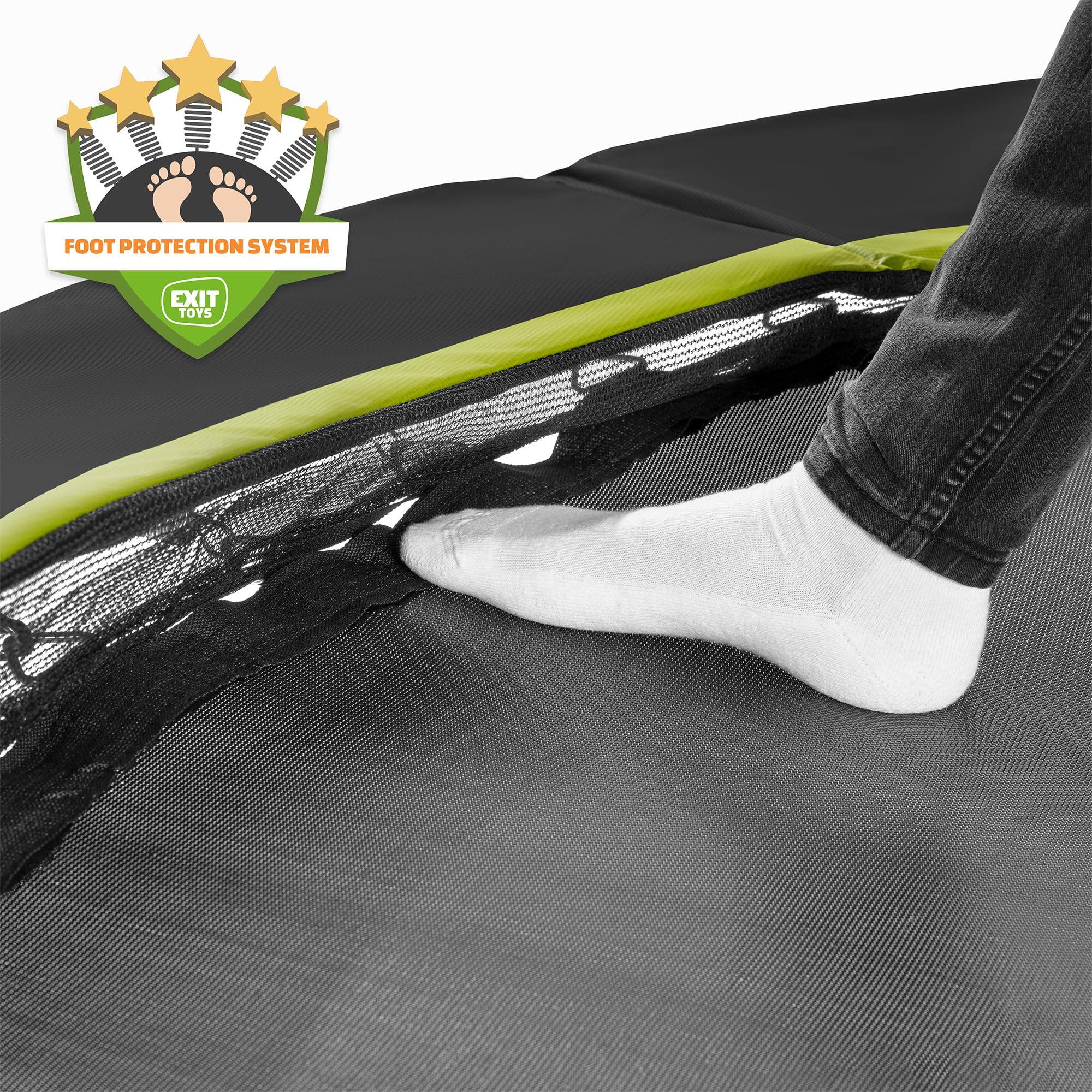 EXIT Silhouette Ground Sports Trampoline - Professional Outdoor Fitness & Training Equipment for Backyard, Gymnastics, and Park Use