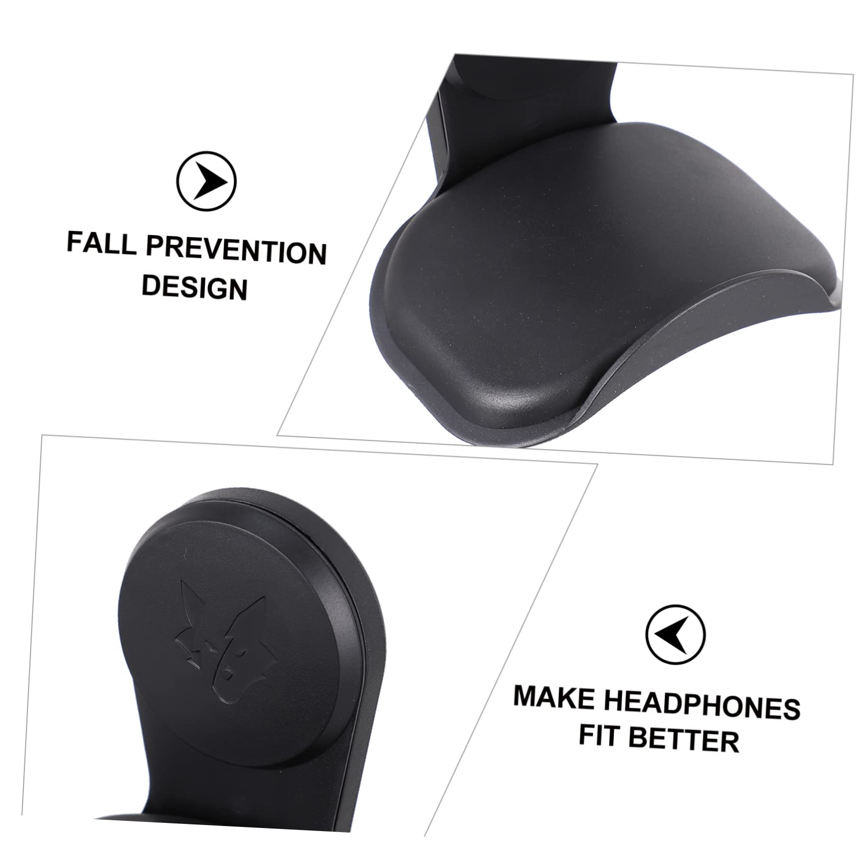 DOITOOL 3 Pack Universal Headphone Stand Hanger - Wall Mountable Headset Hook Holder for Gaming, Office & Home Organization - Space Saving Headphone Storage Solution