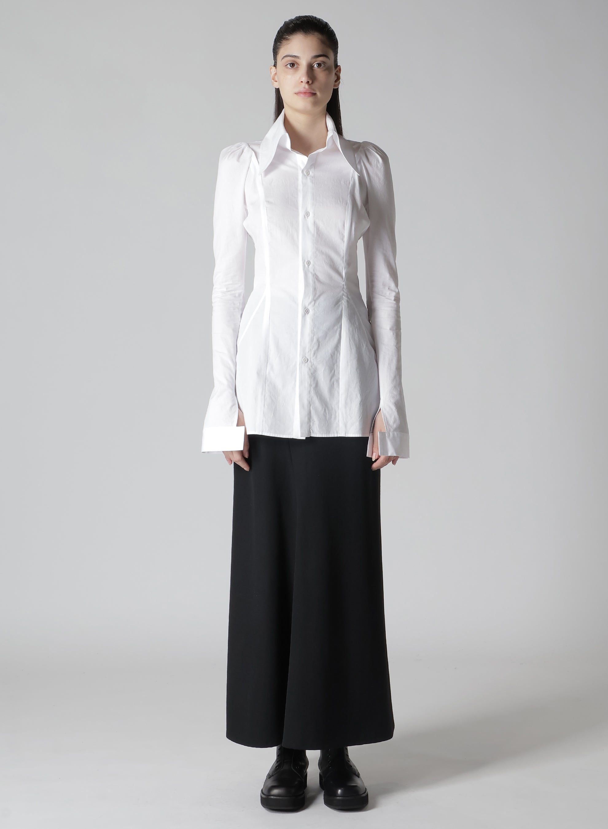 COTTON BROAD PUFF SLEEVE SLIM FIT BLOUSE for Women - Elegant Office Wear & Casual Outfit