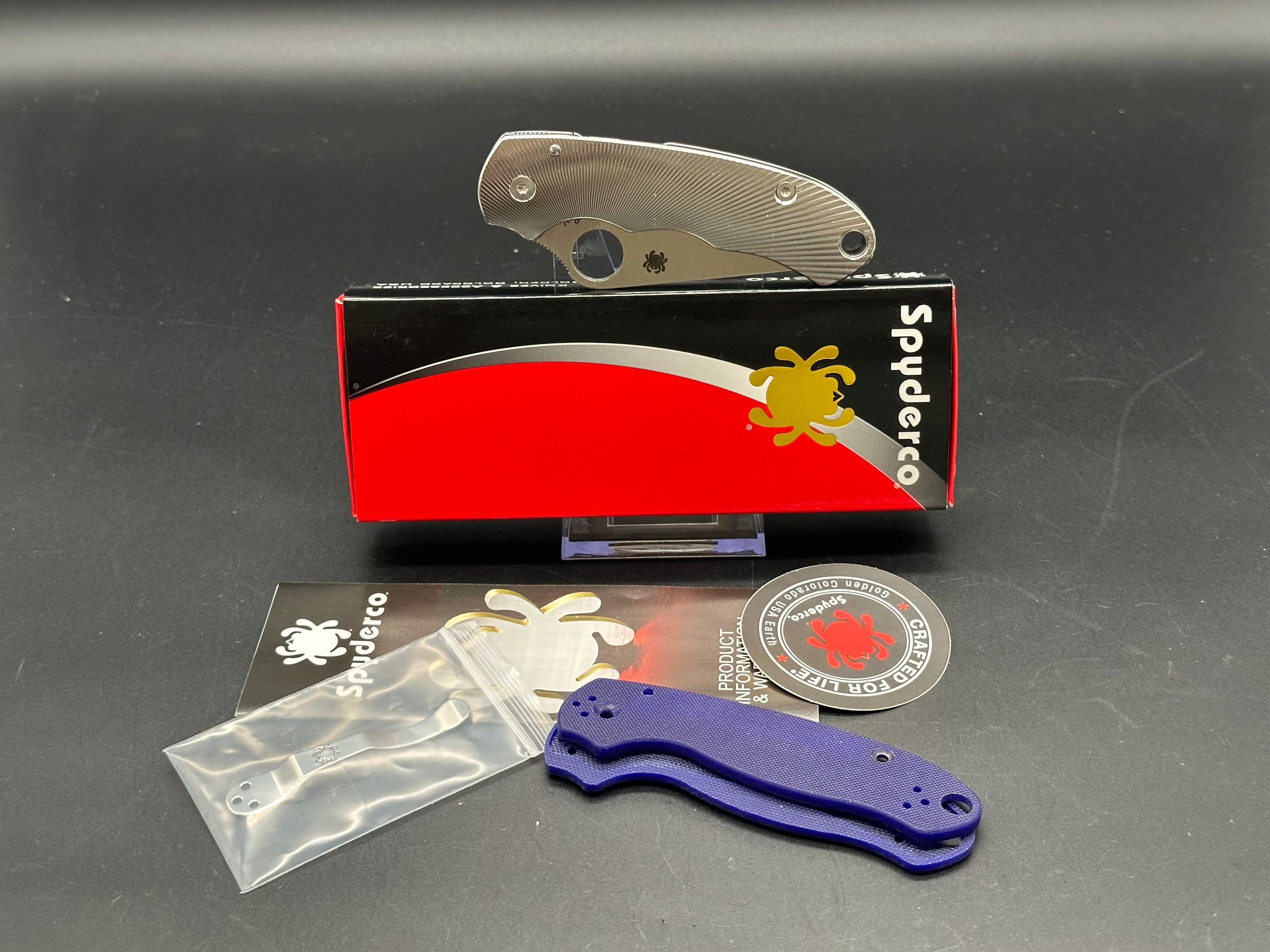 Spyderco Para 3 Folding Knife with Compression Lock - Satin S110V Blade - EDC Pocket Knife for Outdoor, Camping & Everyday Carry