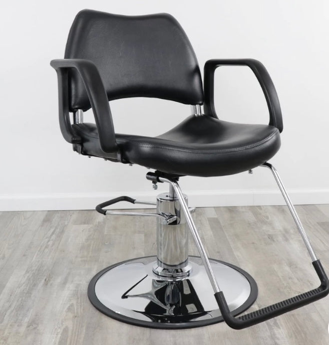 Professional X Wide Salon Chair for Hair Styling & Barbering - Heavy Duty Beauty Salon Styling Chair with Adjustable Height & Footrest - Perfect for Hairdressers, Barbers & Beauty Salons