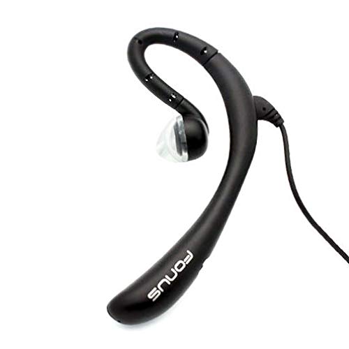 Wired Mono Headset with Mic - 3.5mm Single Earbud Headphone with Over-The-Ear Design, Hands-Free Microphone - Compatible with Motorola One Zoom Phone - Perfect for Call Centers, Driving, and Office Communication