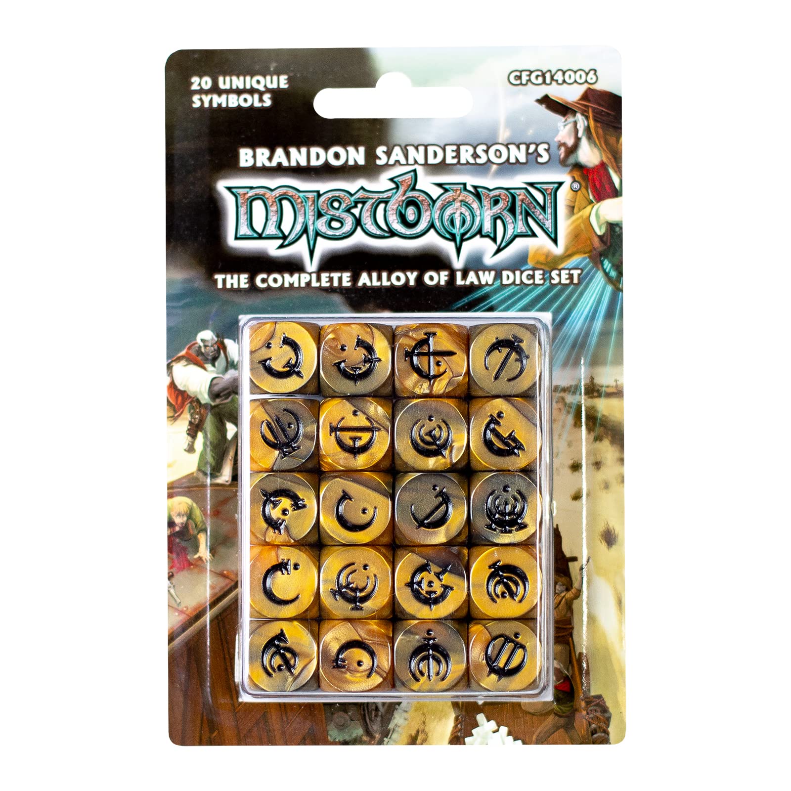 Mistborn Feruchemy Dice Set - 7-Piece RPG Polyhedral Dice for Dungeons & Dragons, Pathfinder, and Tabletop Role-Playing Games - Perfect Gift for Gamers Ages 13+