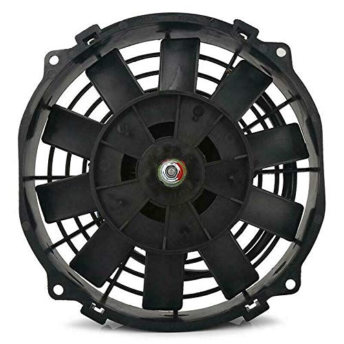 13 Row 10AN Transmission Oil Cooler with Electric Fan & Adjustable Thermostat Controller Kit - Universal Fit for Cars, Trucks & Off-Road Vehicles - Perfect for High-Performance, Towing & Racing Applications