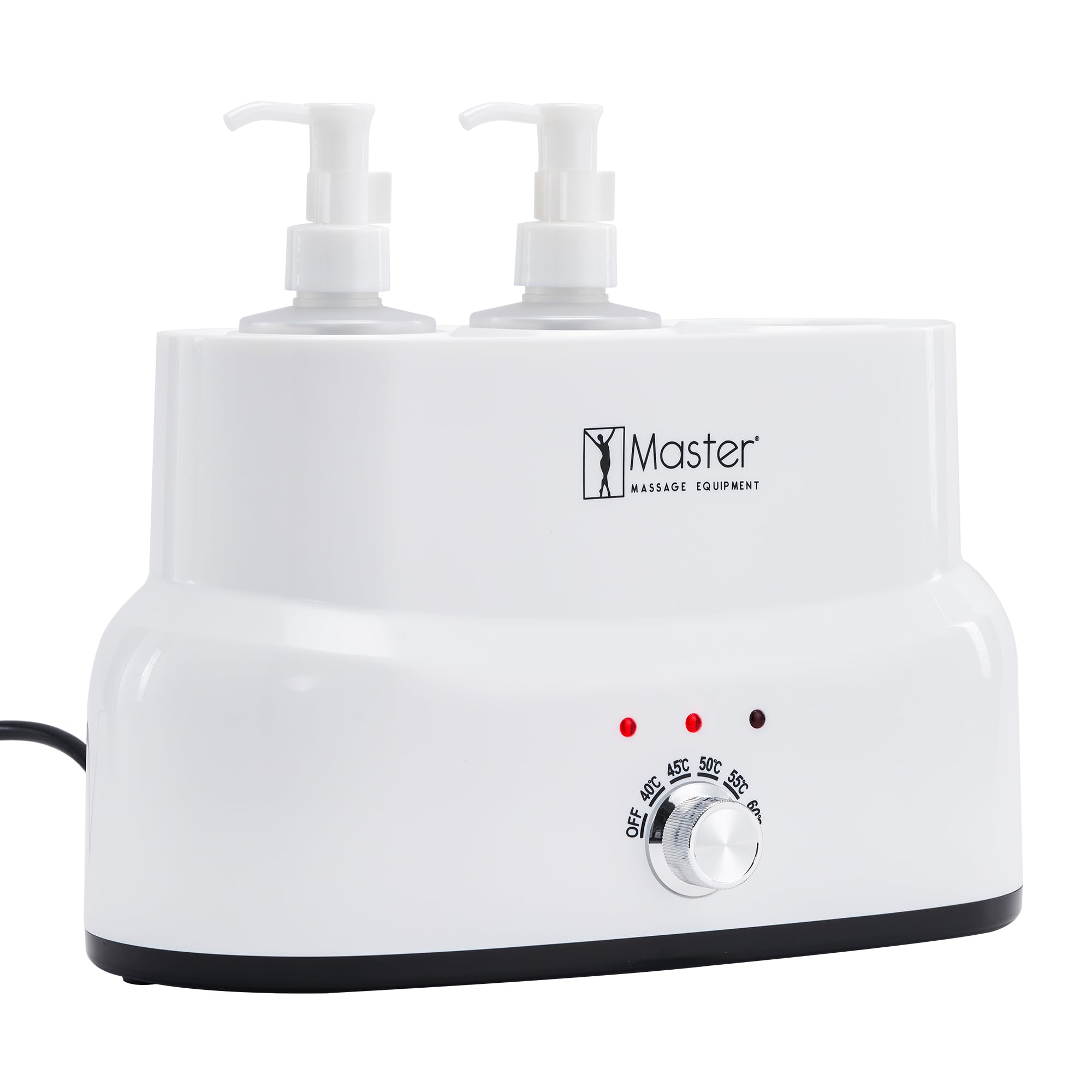 Professional 3-Bottle Massage Oil, Lotion & Cream Warmer Heater with Empty Bottles - Spa Salon Body Therapy Heating Device for Relaxation - Perfect for Massage Therapists, Home Spa & Professional Use (White)
