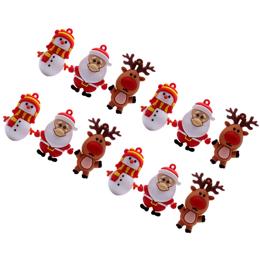 **Amosfun 15pcs Christmas Keychains Set - Santa Claus, Snowman & Reindeer Bag Charms - Holiday Party Favors, Gifts & Stocking Stuffers for Kids - Perfect for Backpacks, Purses & Christmas Decorations**