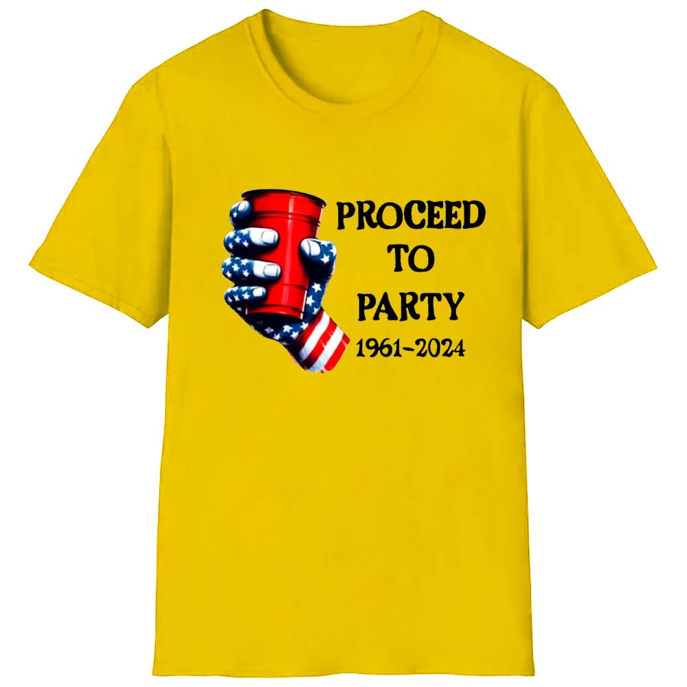Proceed to Party Red Solo Cup Print Casual T-Shirt - Fun Party Outfit for Festivals, Concerts & Casual Wear