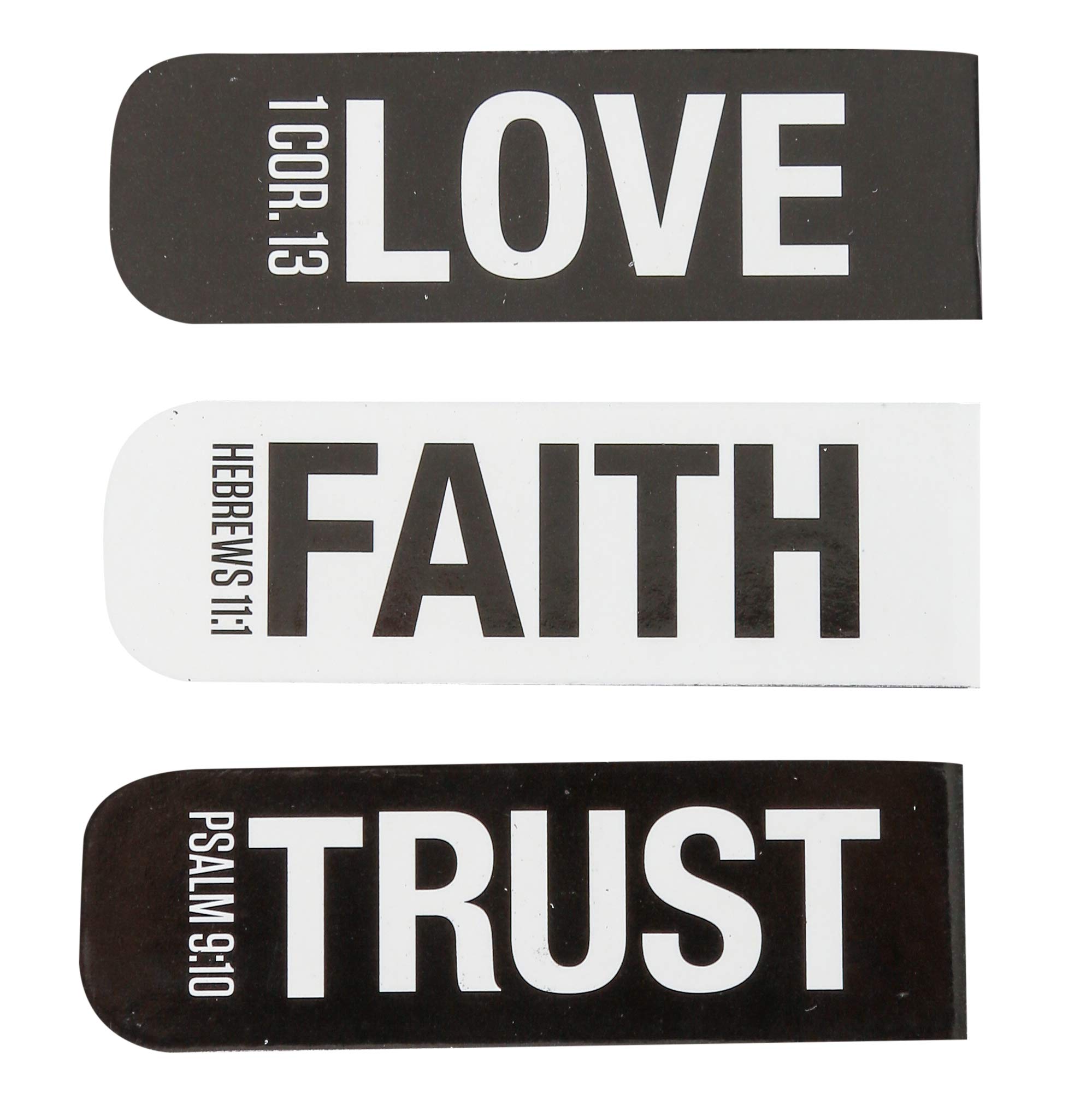 Salt & Light Magnetic Bookmarks - Set of 6 Black & White Inspirational Book Markers for Bible Study, Reading & Gift Giving