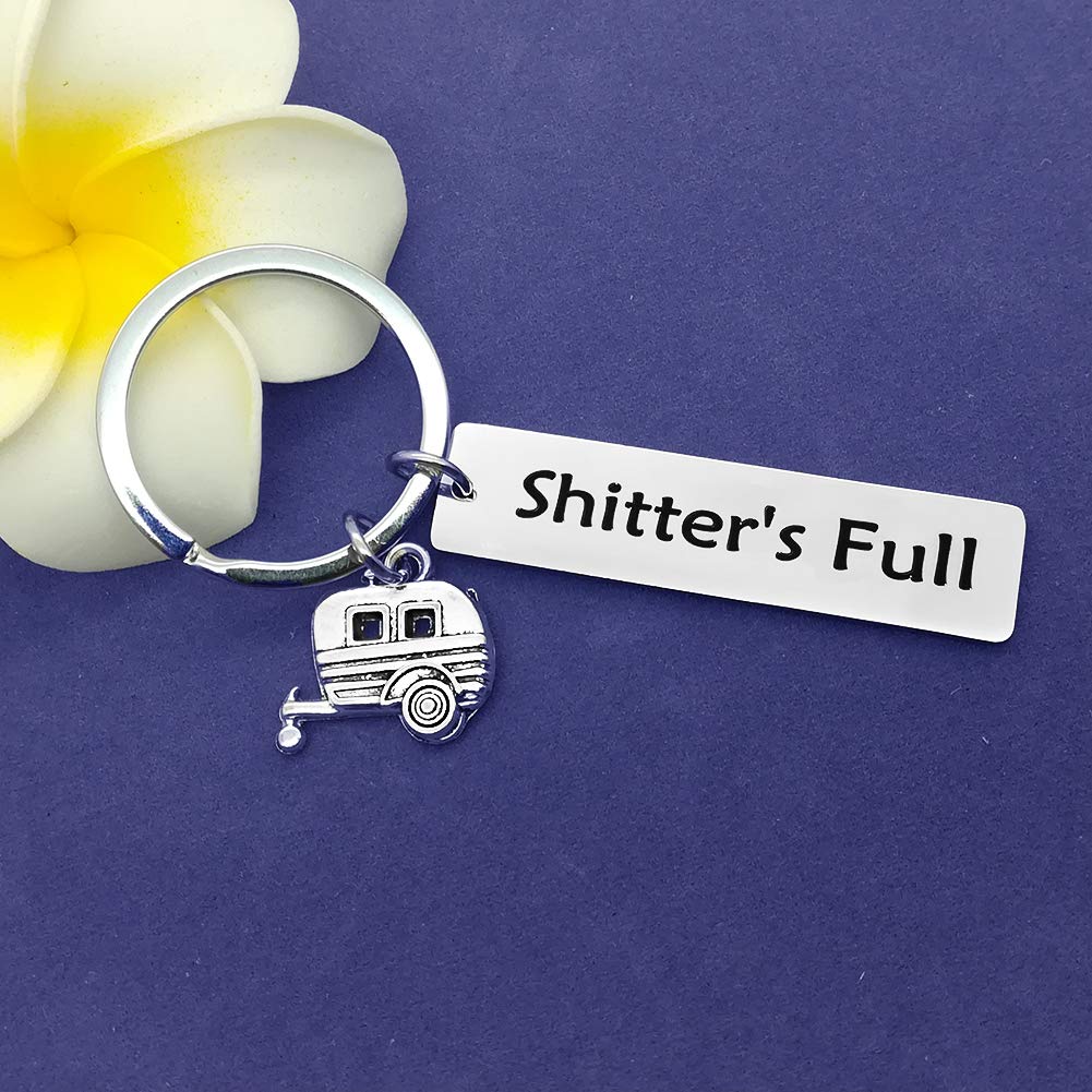 Happy Camper RV Keychain - Unique Gifts for Men & Women | Nekoki Shitter's Full Camper Keychain | Perfect for Camping Enthusiasts, RV Travel & Outdoor Adventures