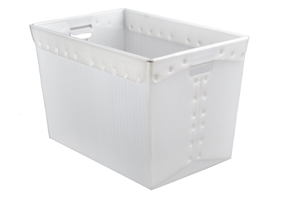 White Plastic Storage Totes & Stackable Bins - Heavy-Duty 80 Lbs Capacity Organizing Containers (23x15x16 Inches) - Pack of 3 for Home, Office, Garage & Warehouse Storage Solutions