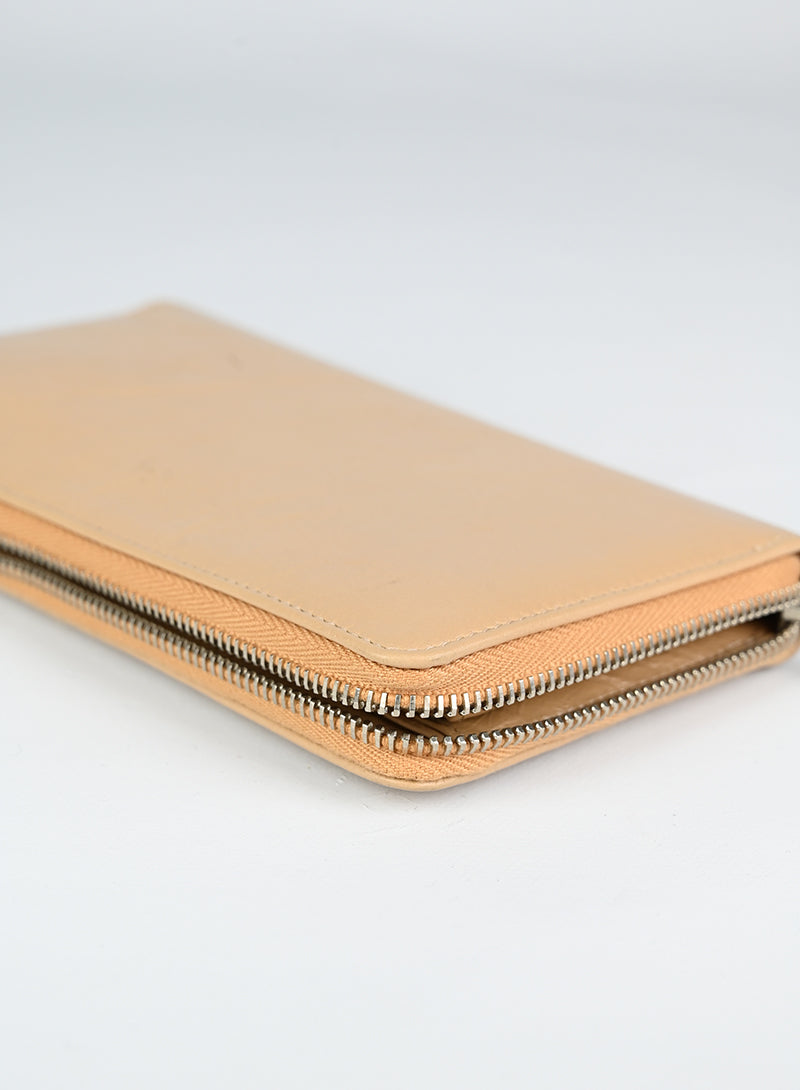 Balenciaga Beige Leather Wallet for Men & Women | Luxury Designer Bifold Wallet | Perfect for Everyday Use, Travel & Gifting