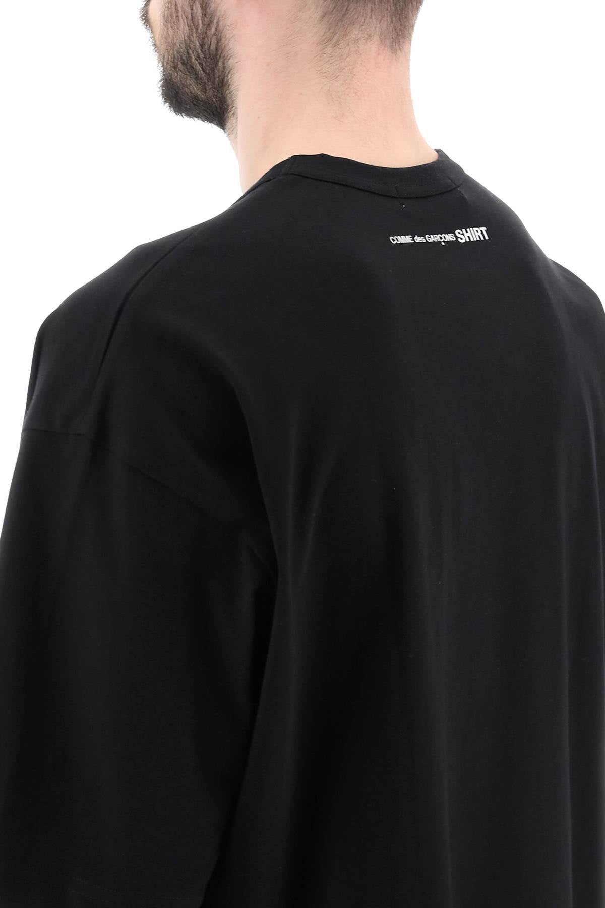 Comme des Garcons Oversized T-Shirt with Micro Logo - Stylish Streetwear for Men & Women - Perfect for Casual Outfits, Layering, and Everyday Wear