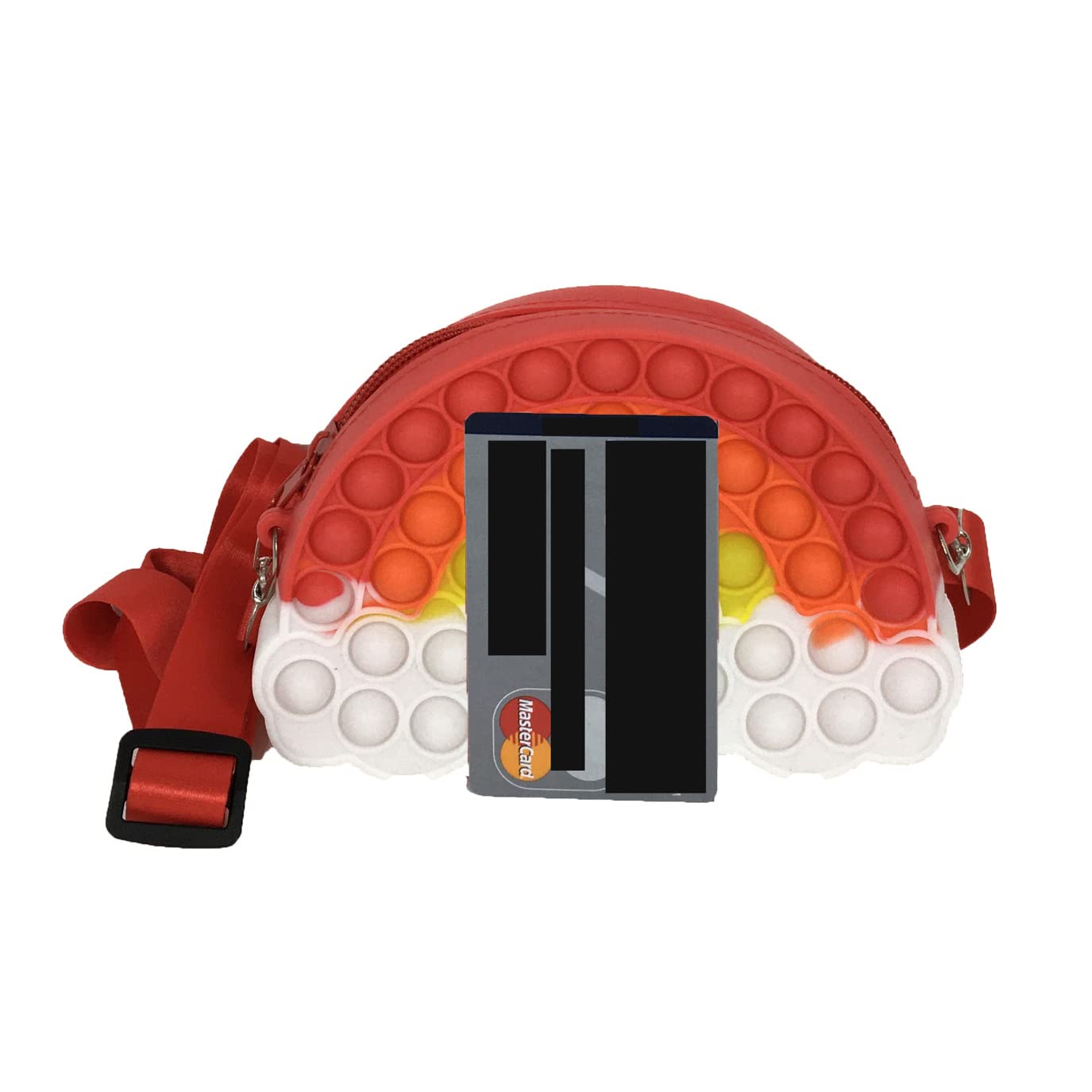 Rainbow Bubble Pop It Coin Purse - Fashion Crossbody Bag for Kids & Teens