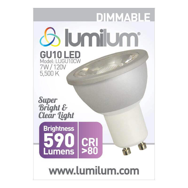 Dimmable GU10 LED Bulb 7W 120V - Perfect for Recessed Lighting, Track Lighting, and Home Decor