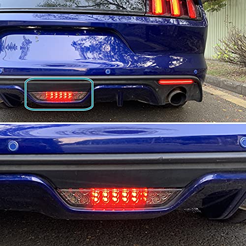Spec-D Tuning Smoke Lens LED 4th Brake Light Bar - Compatible with 2015-2018 Ford Mustang (Left & Right Pair) | High Visibility Safety Upgrade for Night Driving & Car Shows