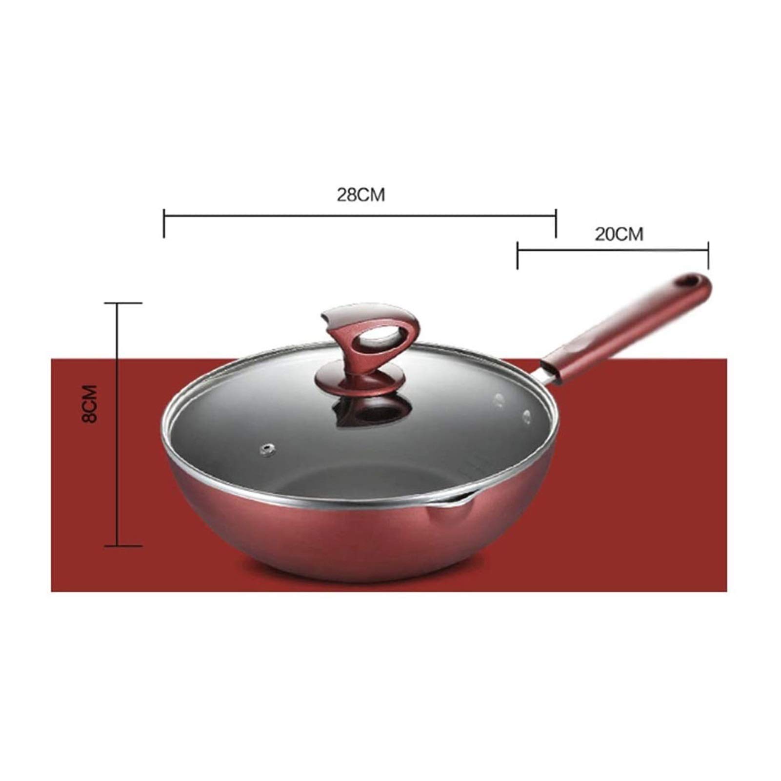 Nonstick Deep Frying Pan with Glass Lid - 10 Inch Chef's Skillet, Omelette & Saute Pan for Gas, Electric & Induction Stove Tops - Healthy PFOA-Free Cookware for Frying, Stir-Frying & Everyday Cooking