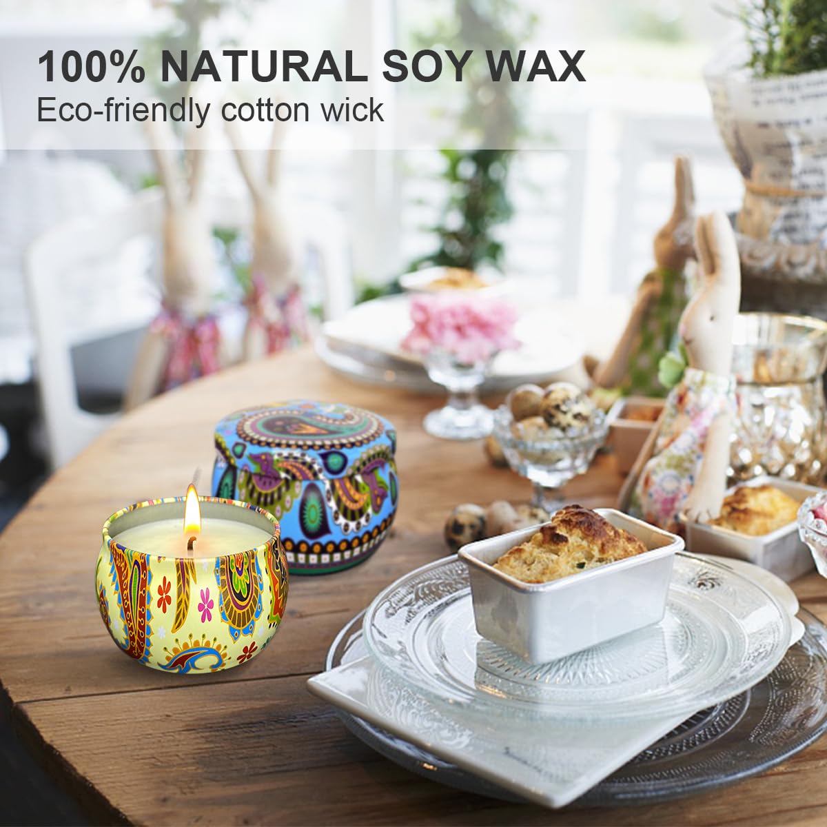 Aromatherapy Soy Candles 4.4oz - Stress Relief for Home & Bedroom Gifts