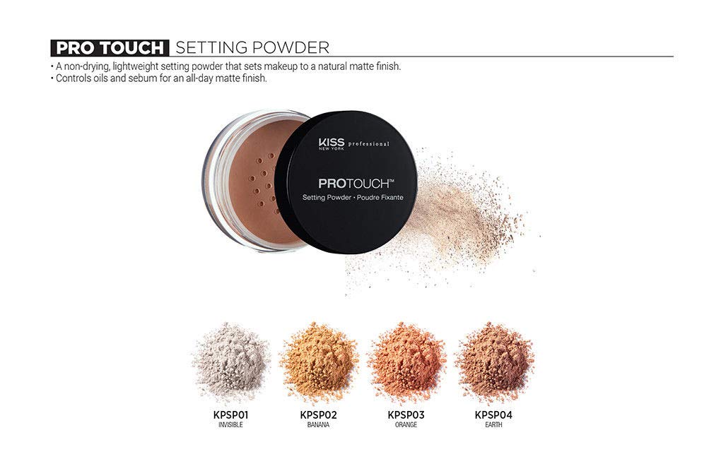 Pro Touch Loose Setting Powder - Lightweight, Long-Lasting Face Makeup for Medium & Tan Skin Tones | Oil Control & Shine-Free Finish | Perfect for Daily Wear & Special Occasions (Earth)