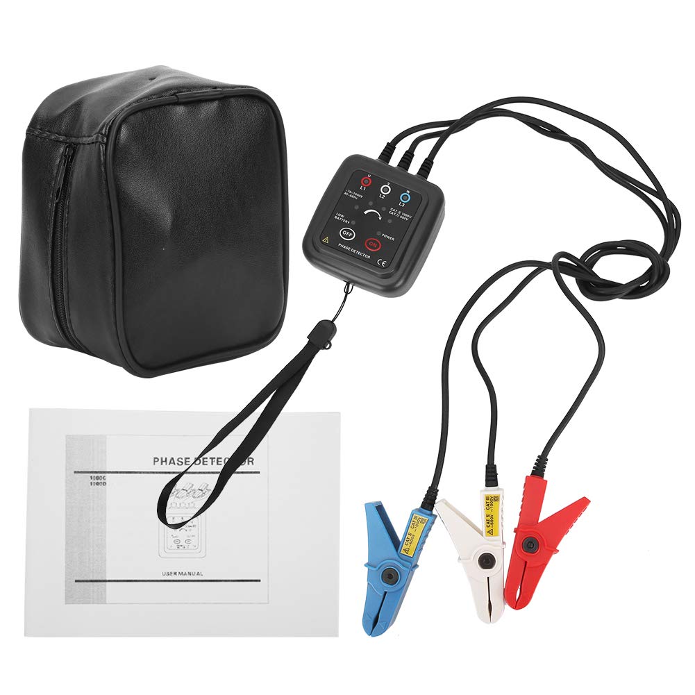 Non-Contact Phase Sequence Detector - 3 Phase Rotation Tester for Live Line Voltage Check | Perfect for Electricians, HVAC Technicians & Industrial Maintenance