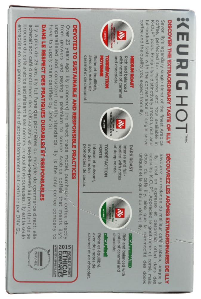 Illy Medium Roast Coffee K-Cup Pods - 2 Boxes (20 Count) - Compatible with Keurig Brewers - Perfect for Home & Office Use