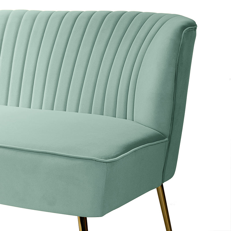 Bariana Velvet Loveseat - Soft & Luxurious Small Couch for Living Room, Bedroom, or Office - Perfect for Cozy Seating & Home Decor