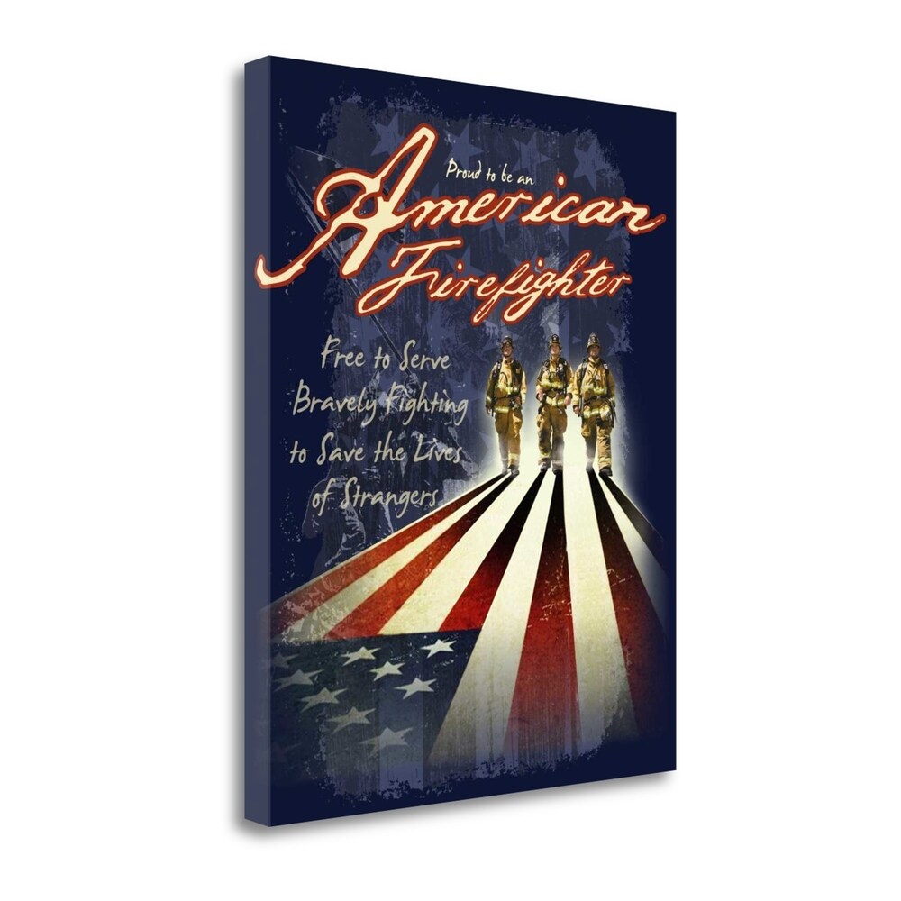 American Firefighters Fine Art Giclee Print by Jim Baldwin - Gallery Wrapped Canvas Wall Art Ready to Hang - Perfect for Home, Office & Fire Station Decor