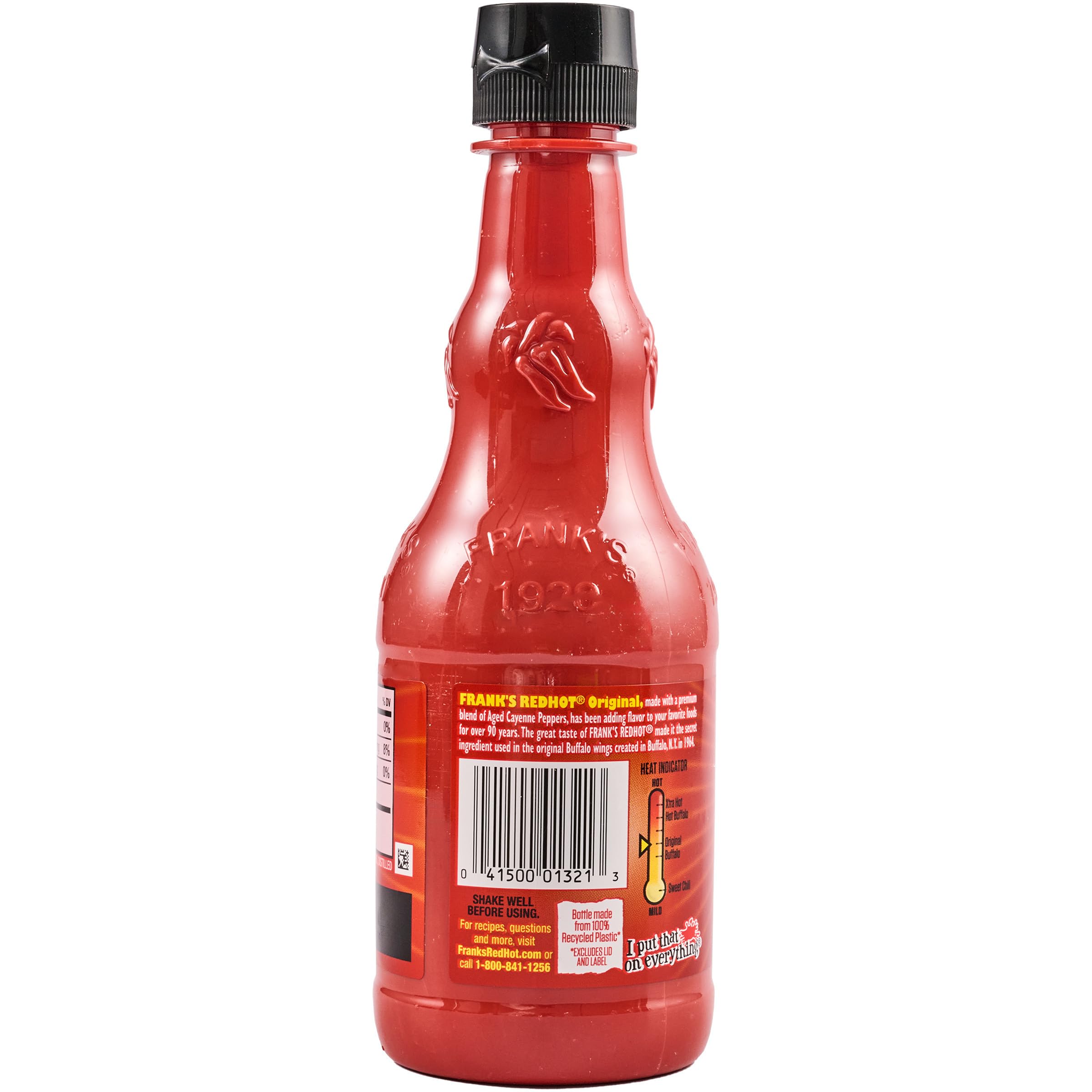 Frank's RedHot Original Cayenne Pepper Hot Sauce - 12 fl oz Plastic Bottle - Perfect for Wings, Burgers, Pizza & More - Spicy & Flavorful Condiment